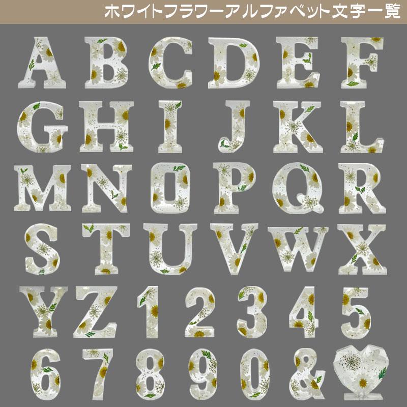 イニシャルオブジェ ハート+＆+0〜9 中型 (H)6cm×(D)2cm  ハーバリウム風 花入り アルファベットオブジェ アクリル製文字 英数字 ZEROJAPAN｜hotroadparts｜04