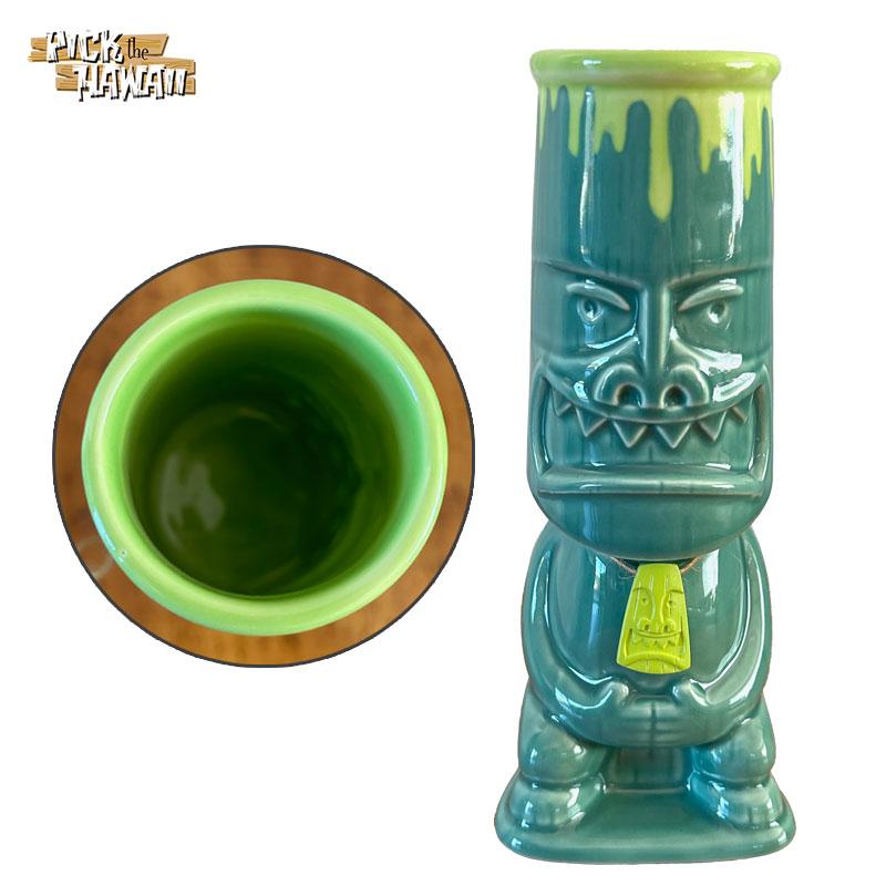SHAG TIKI タンブラー グリーン 陶器製 レトロ ハワイアン インテリア 