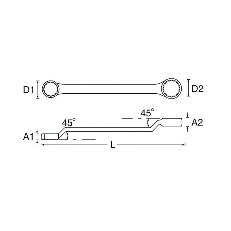 8X10 45゜メガネレンチ SIGNET(シグネット) 33212｜hotroadparts｜02