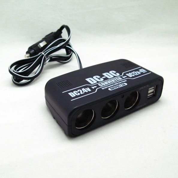 Dcdcコンバーター デコデコ 車 トラック Dc24v電源をdc12vに変換 Usbポート 2 2 1a 1a Dc12vソケット 3 スマホ充電 ブレイス Bs 250 カー用品通販のホットロードパーツ 通販 Yahoo ショッピング