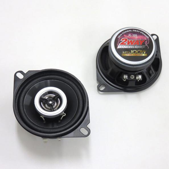 トレードインスピーカー 車 10cm セール価格 100mm コアキシャル2wayスピーカー 最大100w Pl 5 定格w ブレイス ブラック Dc12v車用