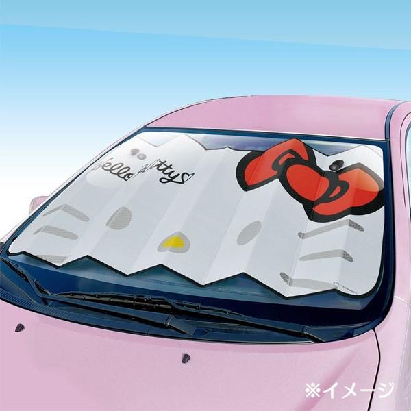 ハローキティ フロントサンシェード 1300mm 700mm 車 フロントガラス Hello Kitty 吸盤 セイワ Kt545 カー用品通販のホットロードパーツ 通販 Yahoo ショッピング