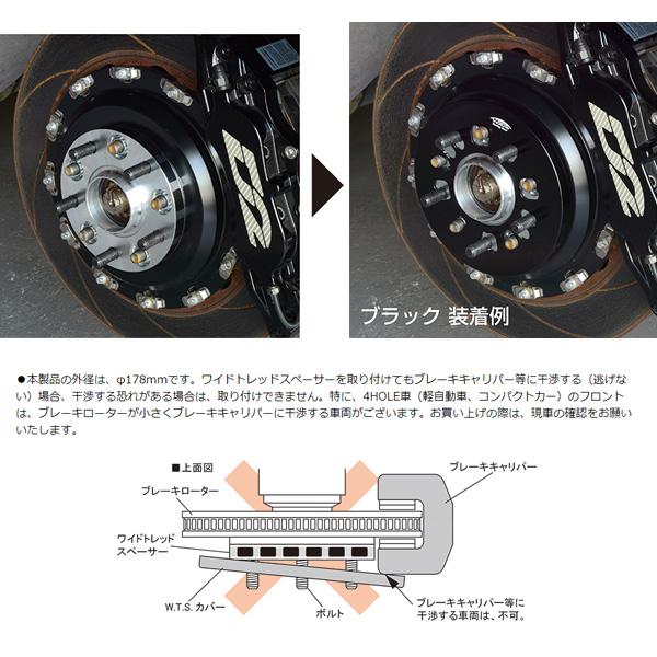 ワイドトレッドスペーサー専用 ジュラルミンカバー ブラック 黒 2枚入 4H/5H PCD100〜114.3 高さ：11mm Kics  KYO-EI/協永産業 WTSCK