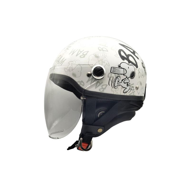 SEIWA（セイワ） SNOOPY ハーフヘルメット ホワイト シールド付 125cc 