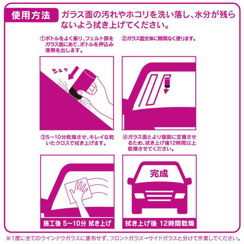 ペルシード プレミアムウインドウコート ガラス撥水剤 日本製 80ml 洗車 メンテナンス 雨でも視界クリア ペルシード PCD-40｜hotroadtire3｜05