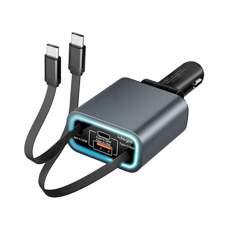 axs（アークス） TWINリール充電器 ケーブルCx2+ポートA+C 108W DC12
