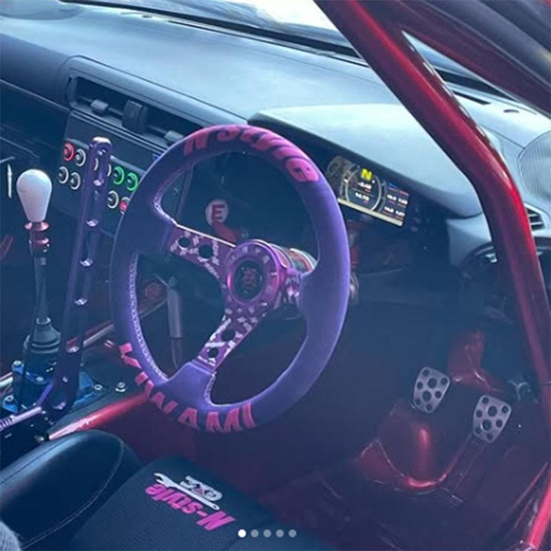 KIWAMI ステアリング N-style極 カー用品 カーパーツ ハンドル 極ステアリング 33cm パープル ピンク エヌスタイル N-STYLE NS