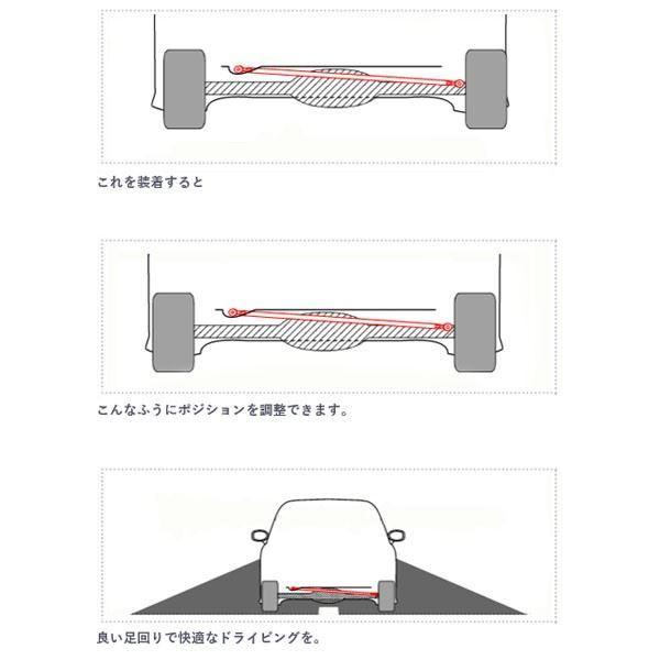 ラテラルロッド ローダウン時のポジション調整 デイズ B21W 25/6〜 RSR LTN0005P｜hotroadtirechains｜04