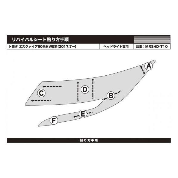 格安人気 マジカルアートリバイバルシート エスクァイア 80系HV後期(H29.7〜) 車種別専用カット ヘッドライト用 透明感を復元 ハセプロ MRSHD-T10