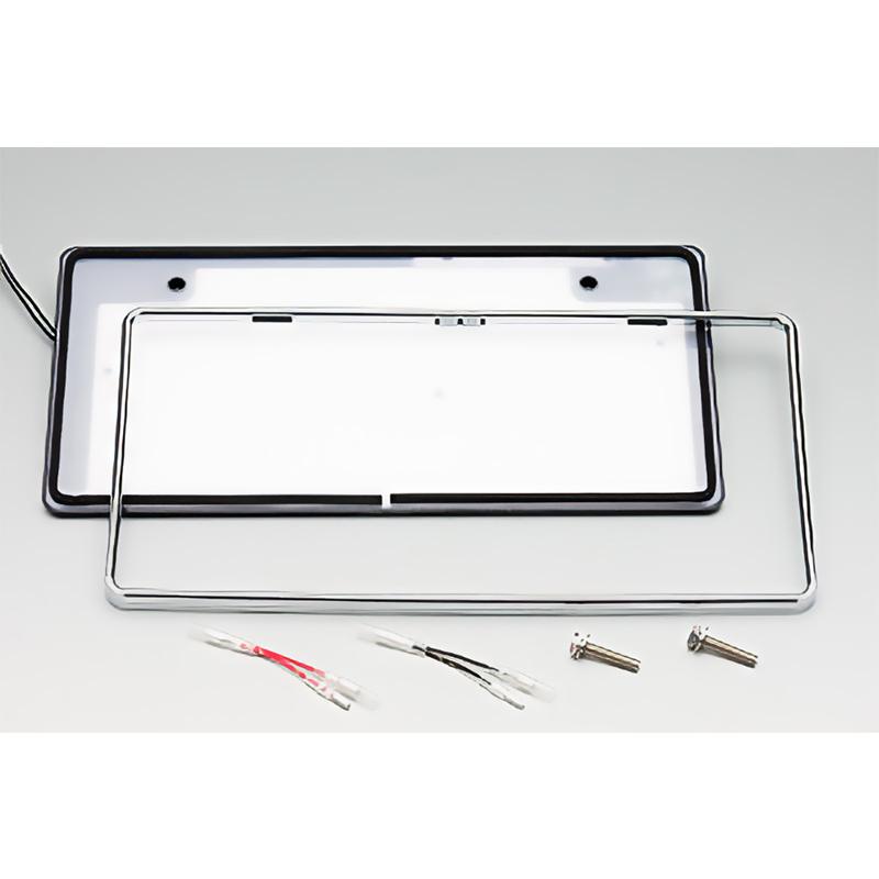 LEDパーフェクトeco2 1枚入り 字光式ナンバープレート 12V 普通車用 クロームメッキ 2468-12V 井上工業の画像