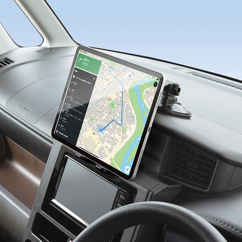 槌屋ヤック スマホホルダー ゲル吸盤タイプ 13インチの