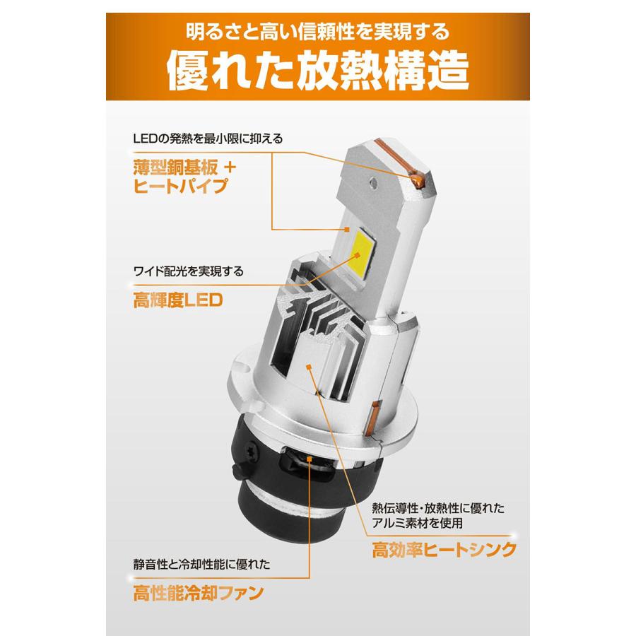 カーメイト（CARMATE） HIDからLEDへ 簡単施工 10000lm 2本セット
