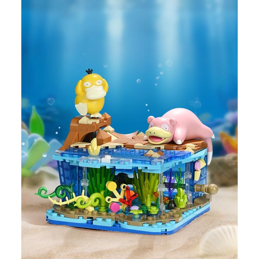 Keeppley ポケモン コダックとヤドンの水遊び 組み立てミニチュア