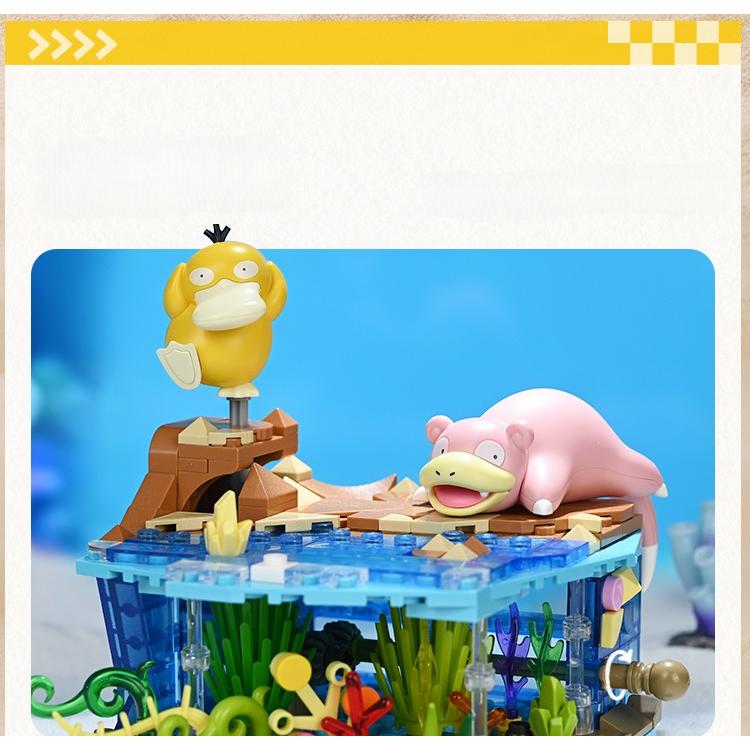 Keeppley ポケモン コダックとヤドンの水遊び 組み立てミニチュア