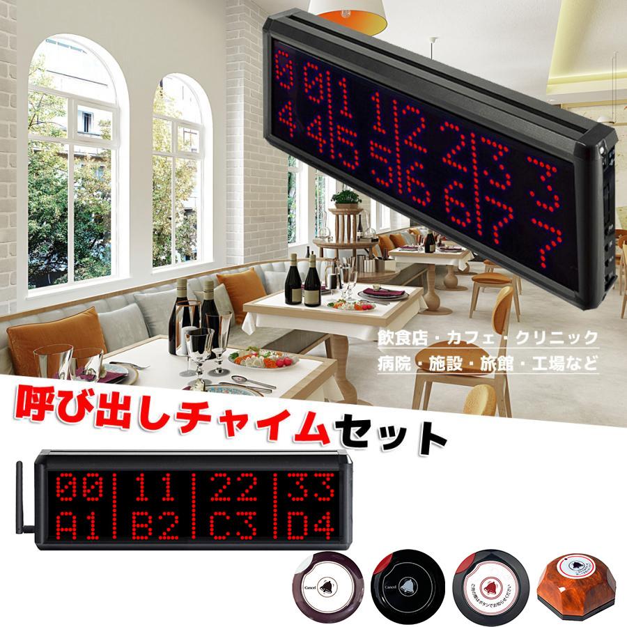 飲食店ベル 呼び出しベル 8番号表示 ワイヤレスチャイム 400D 送信