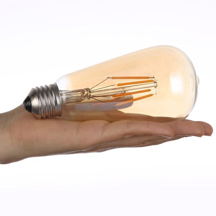 LED エジソン電球 琥珀色 ゴールド クリア フィラメント レトロ LED エジソン電球 琥珀色 ゴールド クリア フィラメント レトロ