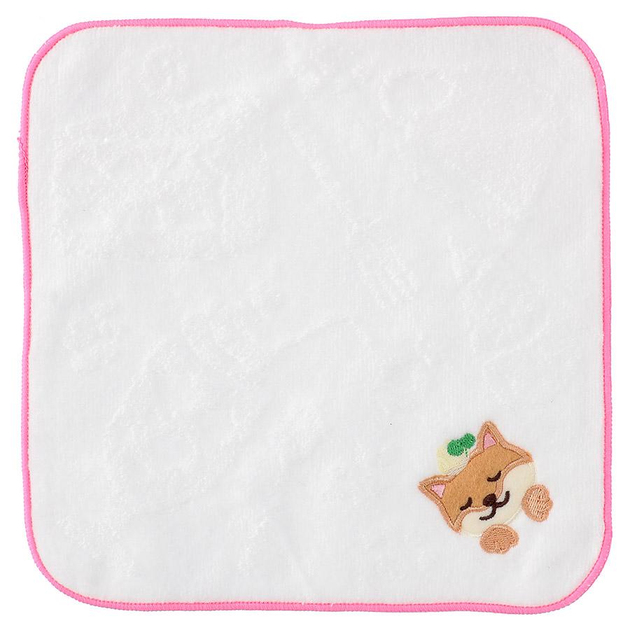 GuGuWorld グーグーワールド タオルハンカチ レトロ喫茶柄×柴犬 箱入り