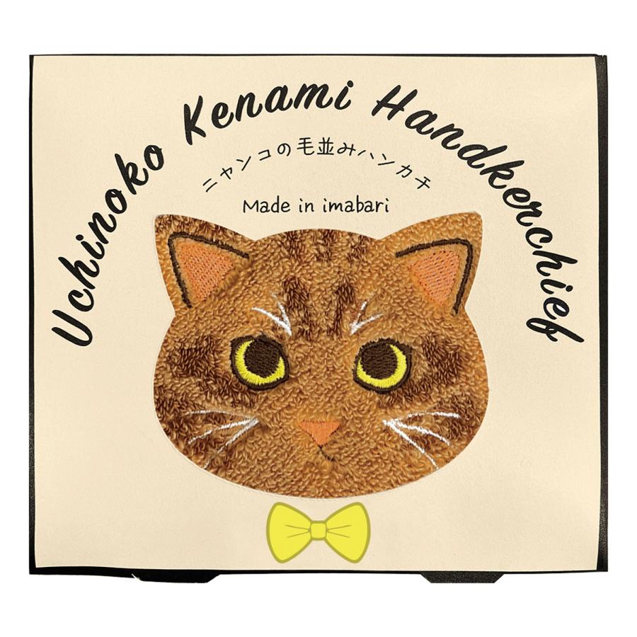 今治タオルハンカチ 猫 ハンカチ Uchinoko Kenami Handkerchief