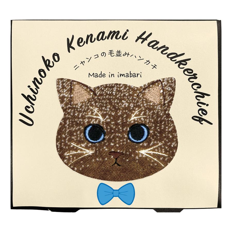 今治タオルハンカチ 猫 ハンカチ Uchinoko Kenami Handkerchief
