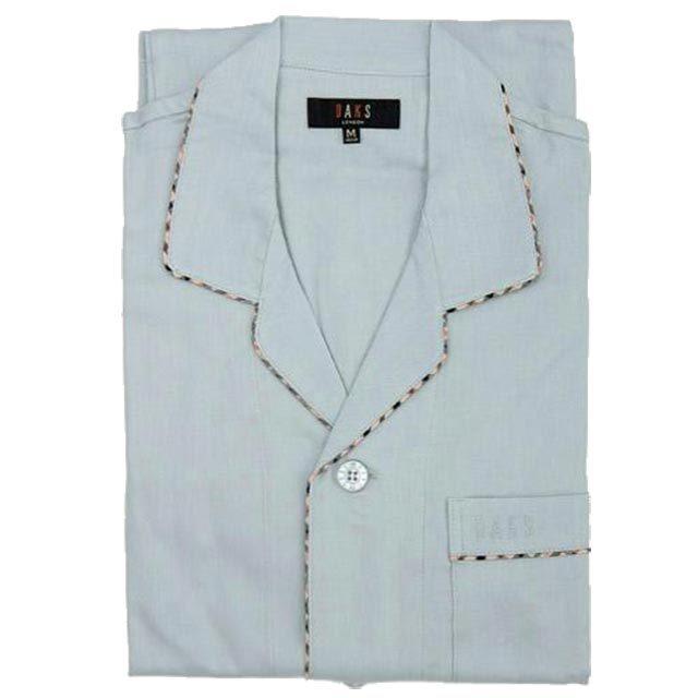 最適な材料 Daks ダックス 紳士 開襟 テーラーパジャマ 長袖長パンツ 前開きあり 無地 グレー 日本製 綿１００ 父の日 ギフト好適品 輝く高品質な Aleefsurgical Com