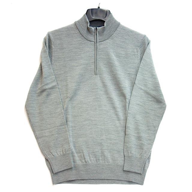 Sweaterie メンズハイネック ジップセーター グレー系 毛１００ 日本製 ウォッシャブルウール 敬老の日ギフト好適品 003 メンズファッション堀田勉強堂 通販 Yahoo ショッピング