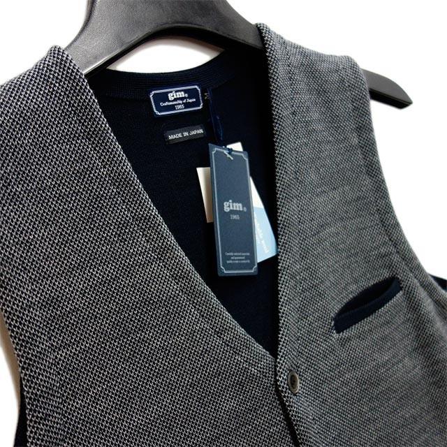 Gim ジム メンズ ニットベスト ジレ 前開き バーズアイ ネイビー 毛１００ 日本製 M L Llサイズ 705 メンズファッション堀田勉強堂 通販 Yahoo ショッピング