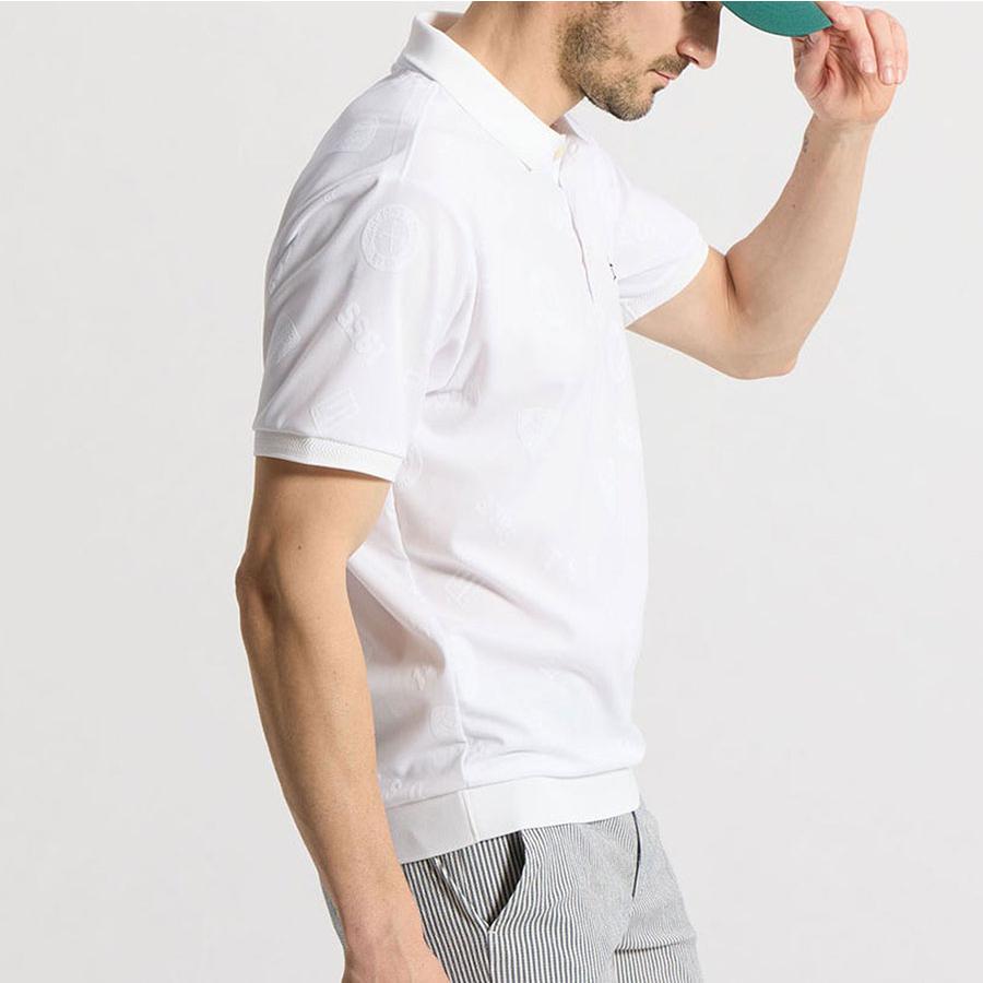 Munsingwear（マンシングウェア） 吸汗ロゴジャガード 半袖ポロシャツ