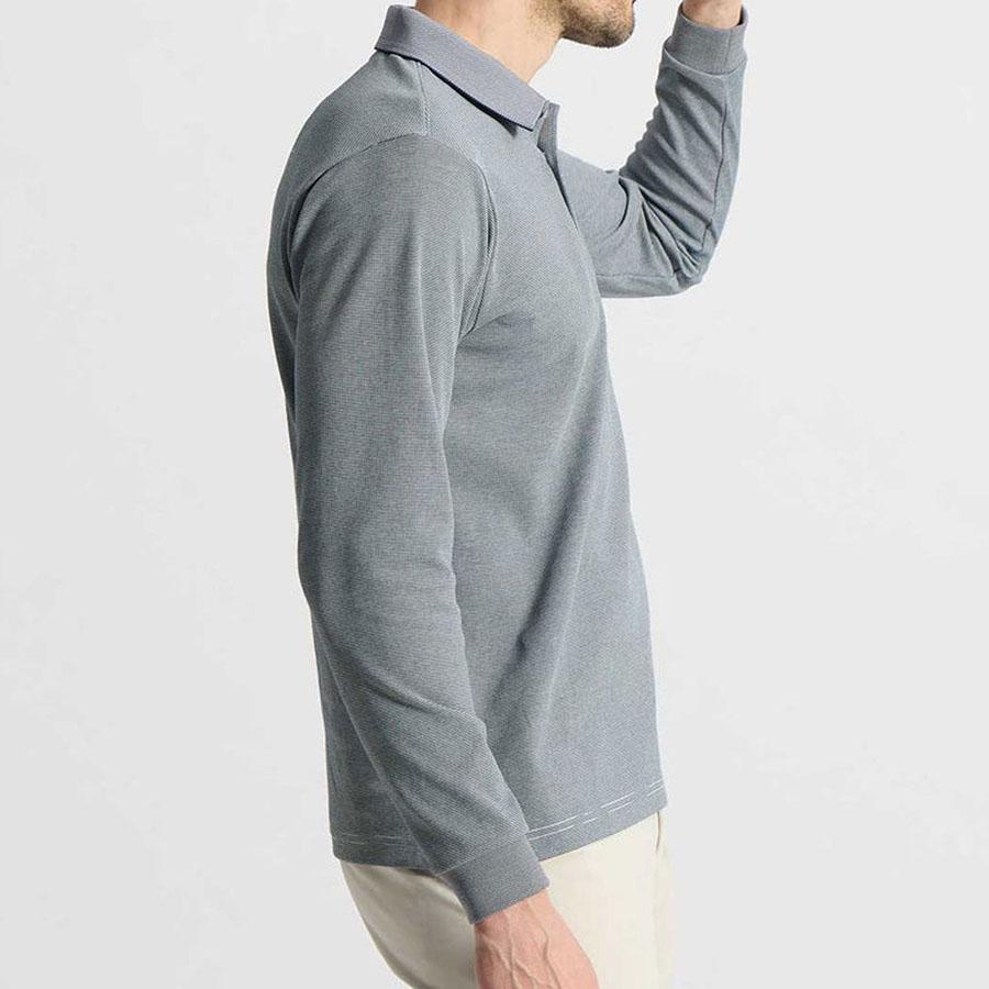 Munsingwear メンズゴルフグレー 長袖ポロシャツ Munsingwear（マンシングウェア） 期間限定 10%OFF セール 長袖