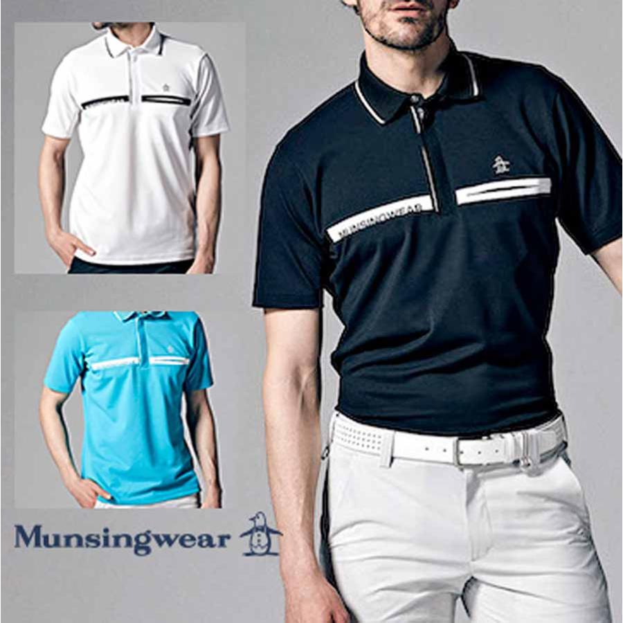Munsingwear 黒 M マンシングウェア メンズ ポロシャツ 半袖 Munsingwear 黒 M マンシングウェア メンズ ポロシャツ 半袖