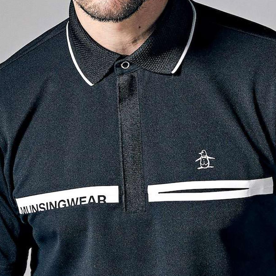 Munsingwear 黒 M マンシングウェア メンズ ポロシャツ 半袖 Munsingwear 黒 M マンシングウェア メンズ ポロシャツ 半袖
