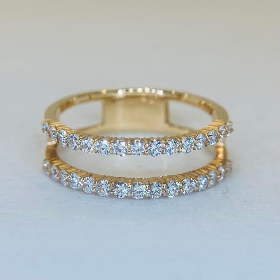 K18WG　0.4ctダイヤモンドリング H&Q H&C ハート＆キューピット ダイヤモンド0.4ctリング 指輪 ハートの