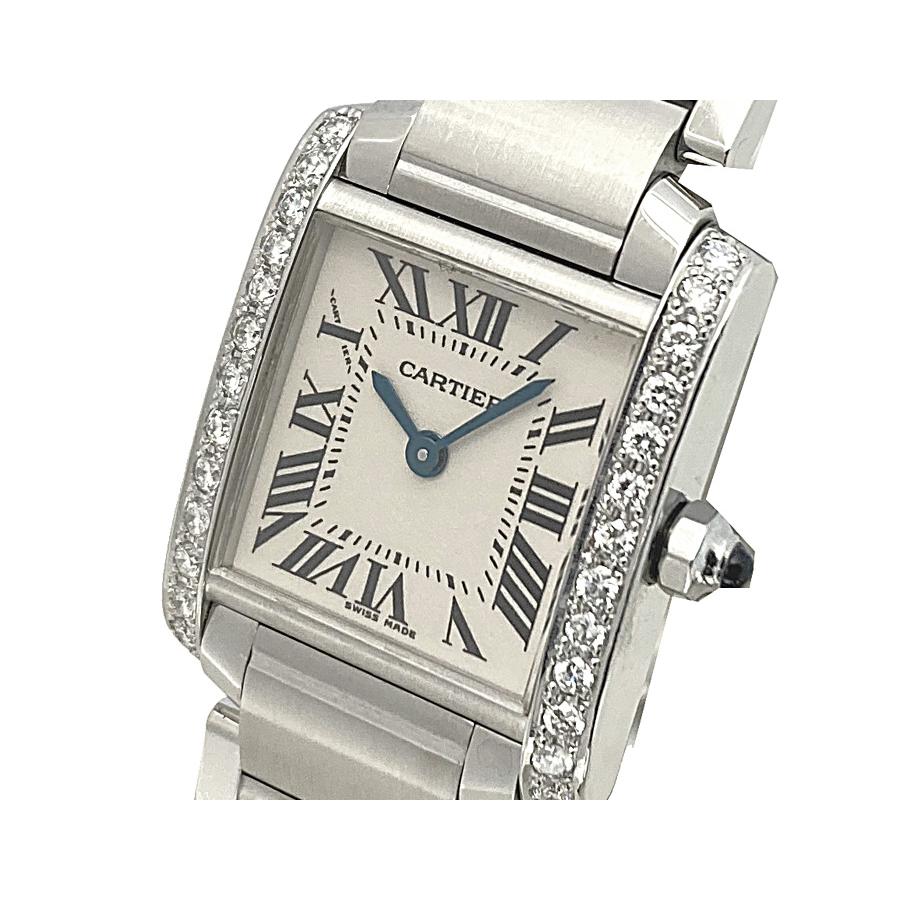 美品 カルティエ 2384 タンクフランセーズSM アフターダイヤ 腕時計 Cartier（カルティエ） 美品 タンクフランセーズ 2384 SM アフター