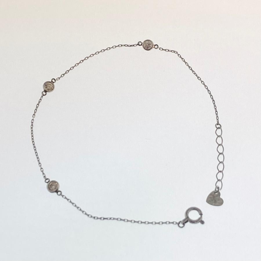 Pt850/Pt900 ダイヤモンドブレスレット 0.20ct プラチナ ジュエリー 