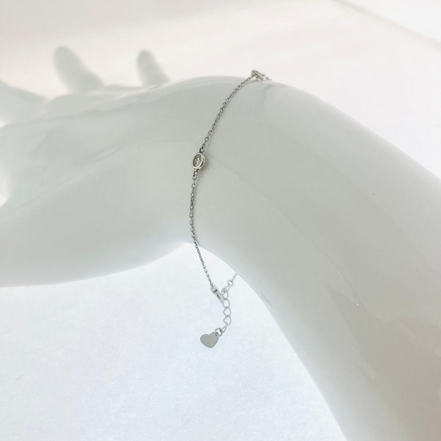 Pt850/Pt900 ダイヤモンドブレスレット 0.20ct プラチナ ジュエリー 
