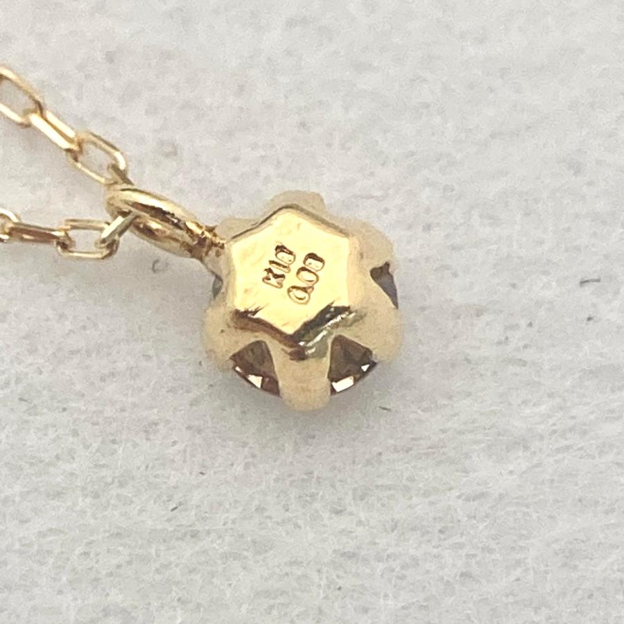 K18 ダイヤモンドネックレス 0.08ct イエローゴールド ダイヤ ギフトに 