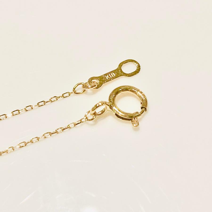 K18 ダイヤモンドネックレス 0.08ct イエローゴールド ダイヤ