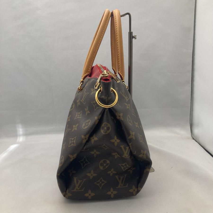 【Aランク】Louis Vuitton ルイヴィトン モノグラム パラス ハンドバッグ M41633 ショルダーストラップ付き ブラウン/レッド【中古】の画像