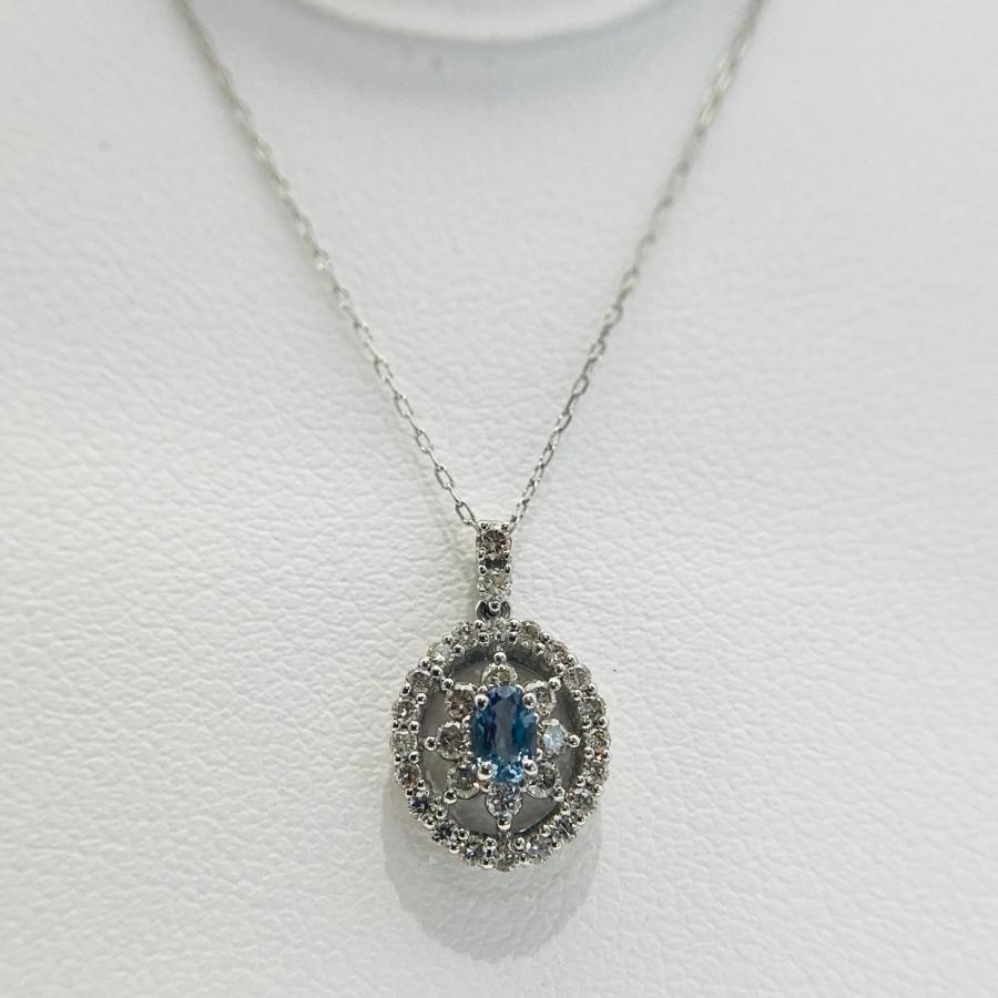 Pt950/Pt850 アレキサンドライト ダイヤモンド ネックレス アレキ0.2ct
