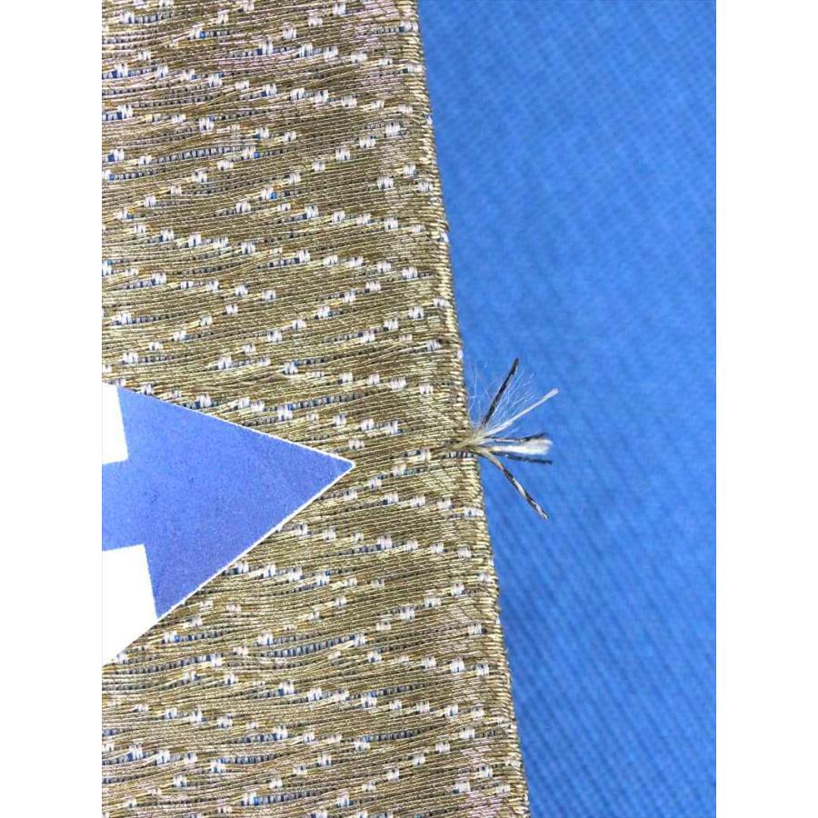 【専用です】袋帯 現代物 未使用品 中古】 袋帯 フォーマル 留袖・訪問着向き 正絹 六通柄 朱金 碁盤縞 鶴