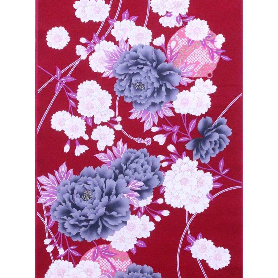 【浴衣反物】NO.3807（墨黒/大牡丹）新品【桜七軒】変わり織り 日本製 浴衣反物 日本製浴衣 桜七軒 反物生地 4022-001 送料無料