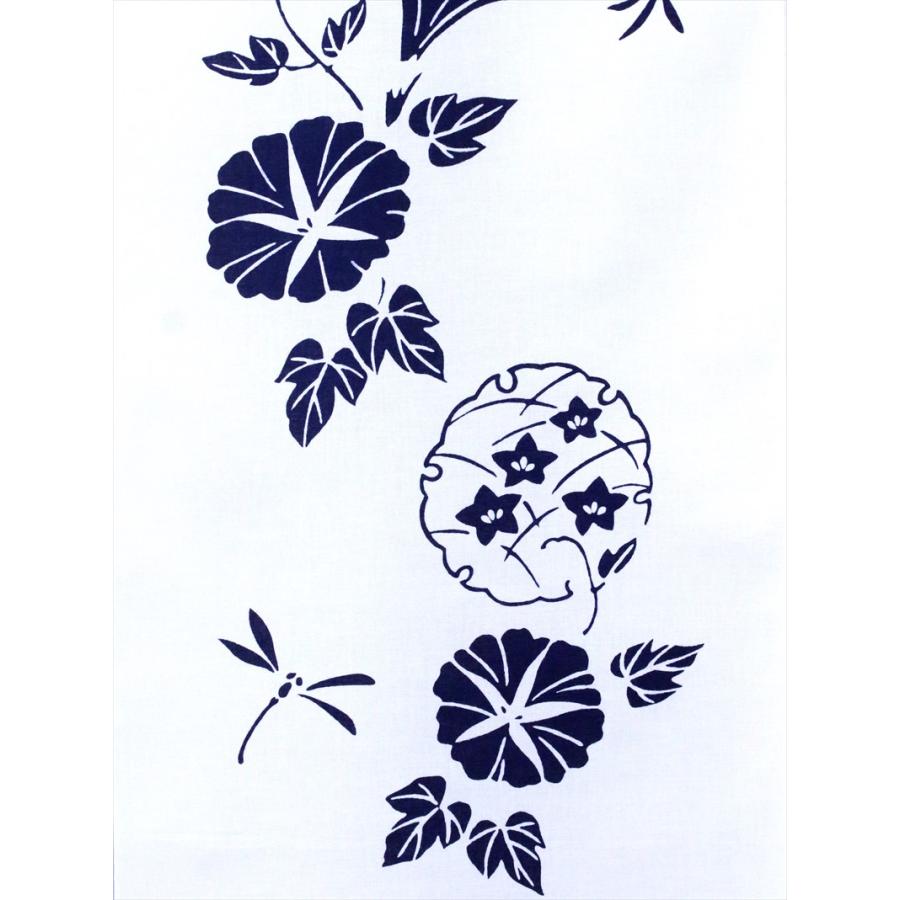 浴衣 反物 白地・アサガオ柄・No.170 : ゆかた反物の堀田 - 通販