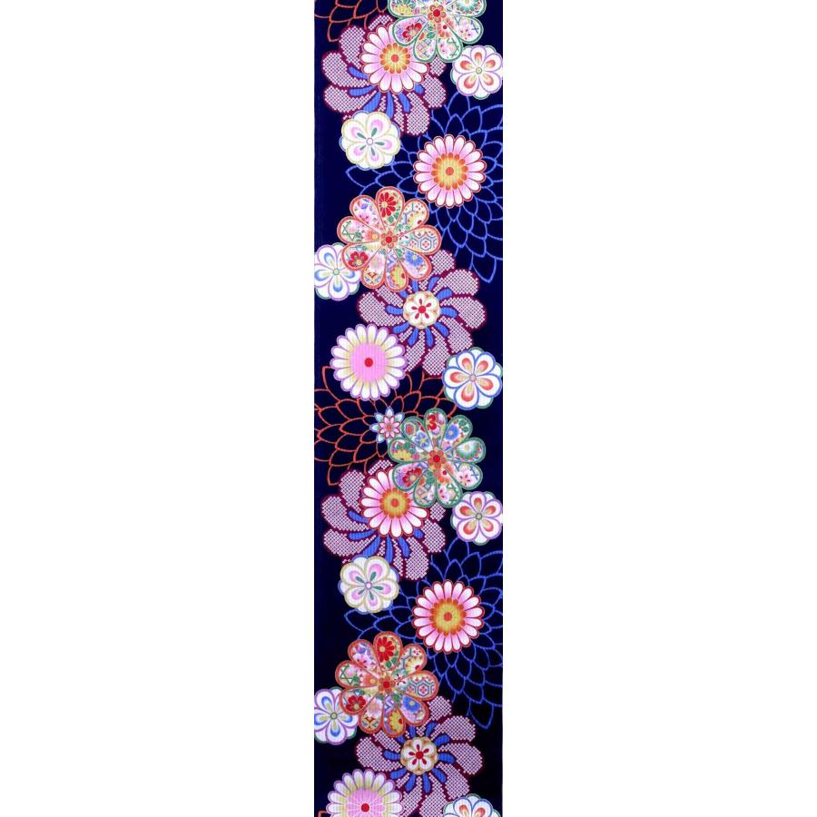 浴衣 反物 No.313 濃紺地・キク柄・ViVi ブランド : ゆかた反物の堀田  