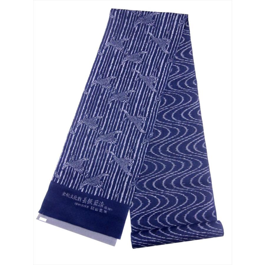 TSUMORI CHISATO（ツモリチサト） 浴衣 反物 長板藍染 No.387 紺地・鶴
