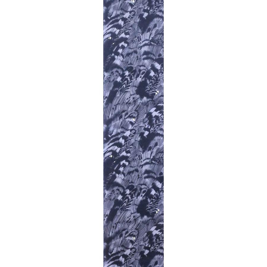 メンズ 浴衣 反物 No.570  黒地・羽根柄・美術サロンの画像