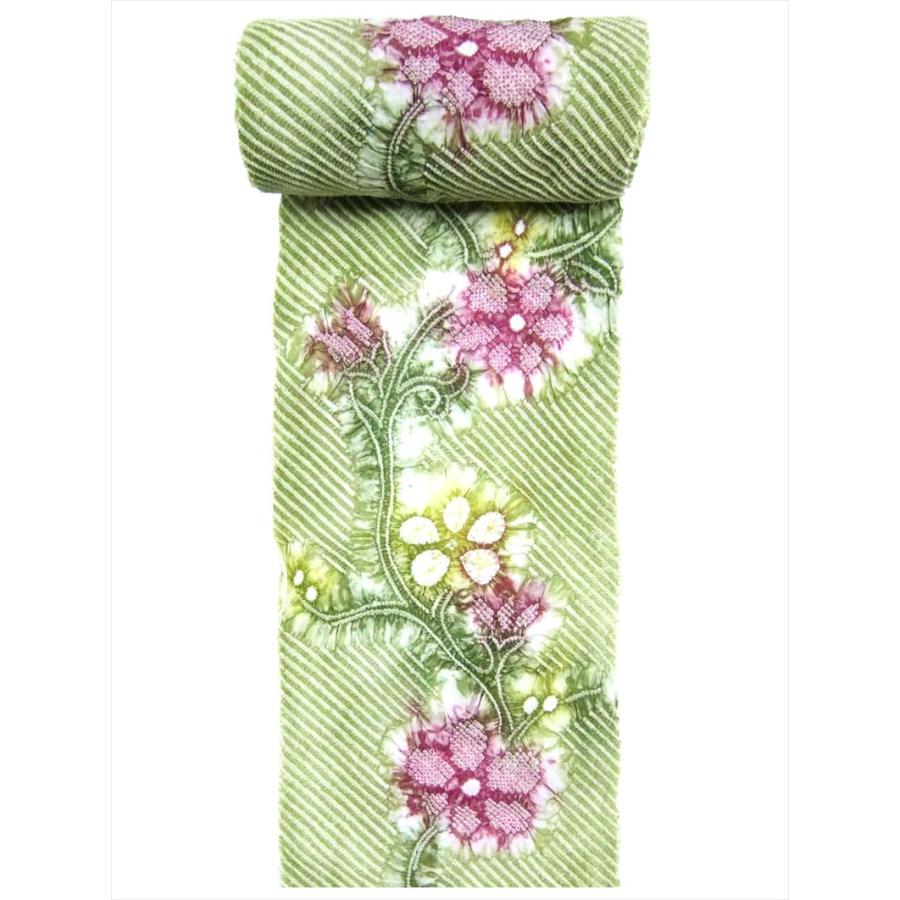 有松絞り 絞り浴衣反物 No.982 サクラ／若苗色 : ゆかた反物の堀田  