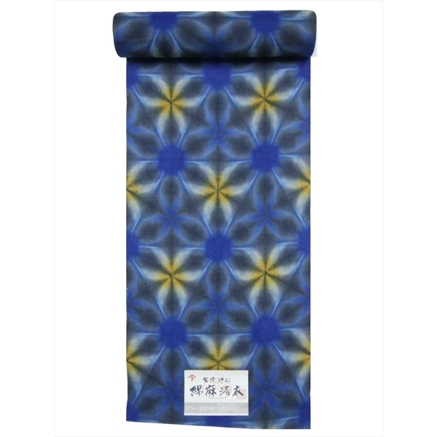 絞り浴衣反物 No 975 雪花絞り ブルーグレー地 Y975 ゆかた反物の堀田 通販 Yahoo ショッピング