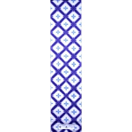 絞り浴衣反物 No.978 雪花絞り 白地 タスキ柄 : ゆかた反物の堀田