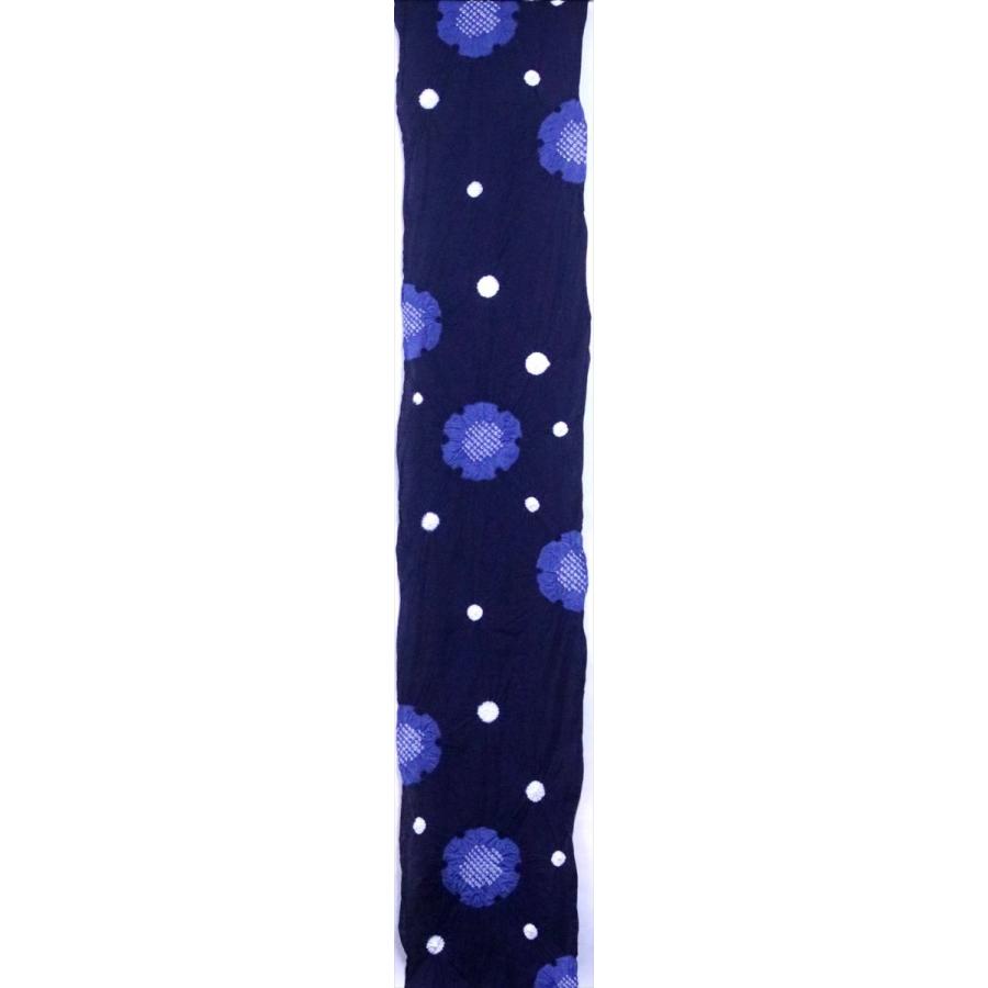 有松絞り 絞り浴衣反物 No.979 雪輪柄 濃紺地 日本製 : ゆかた反物の