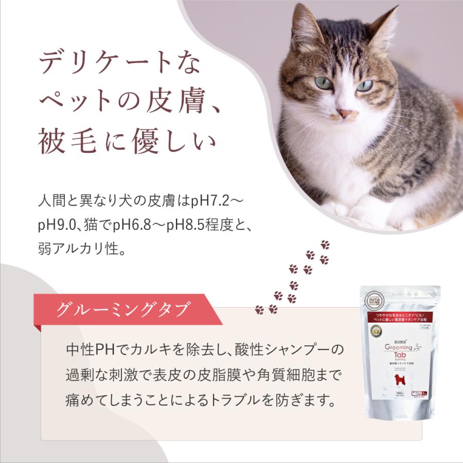 入浴剤 ペット用 犬 猫 公式 グルーミングタブ 100錠 重炭酸
