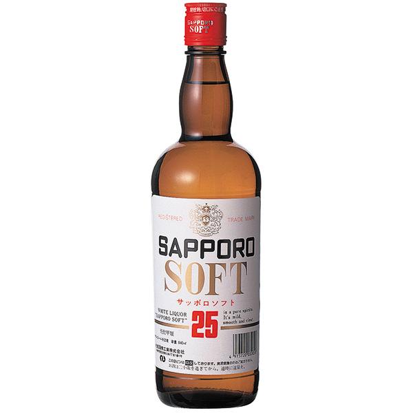 北海道  ケース販売 サッポロ酒精 サッポロソフト 25%  640ml  12本／1箱　 甲類焼酎　連続蒸留 札幌酒精　業務用